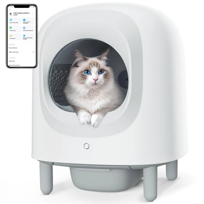 56L Extra Large Self Cleaning Cat Litter Box With App Control