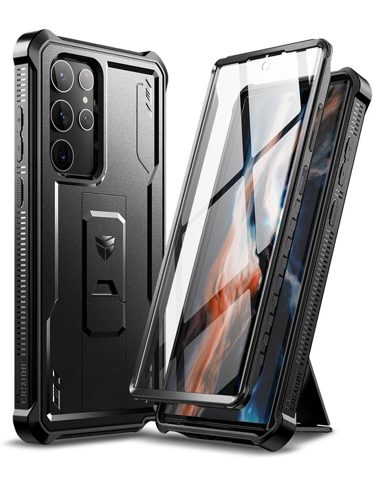 For Samsung Galaxy S22 Ultra 5G Full Body Bumper Military Grade Armor Shockproof Shell Case With Built In Screen Protector