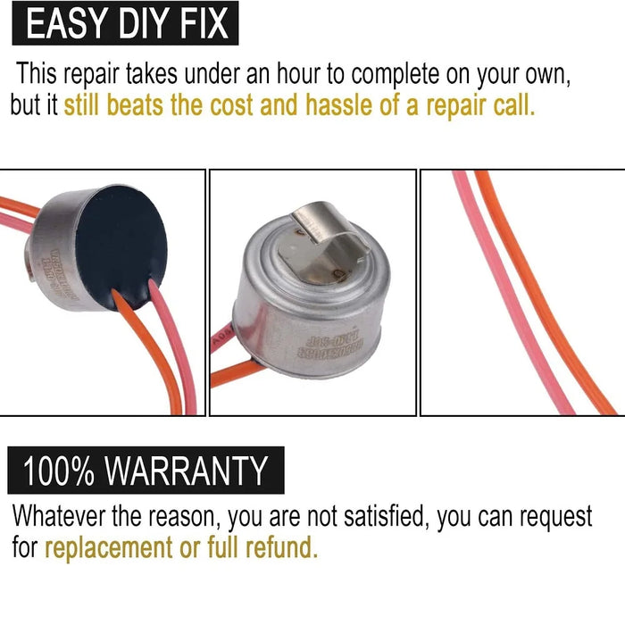 Wr51X10055 Wr50X10068 Refrigerator Defrost Heater Thermostat Kit Replacefor Ge & Hotpoint Ap3183311 Ps303781 Ap3884317
