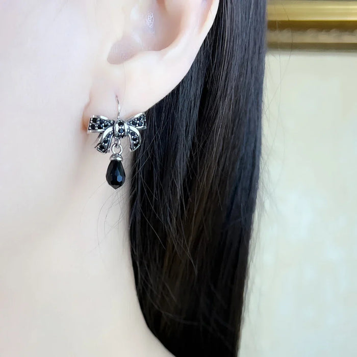 925 Sterling Silver Romantic Gift Water Drop Earrings Europe Style For Women