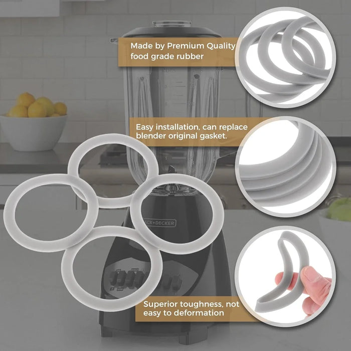 4 Pack Blender O-Ring Gasket Seal For Hamilton Beach Blenders