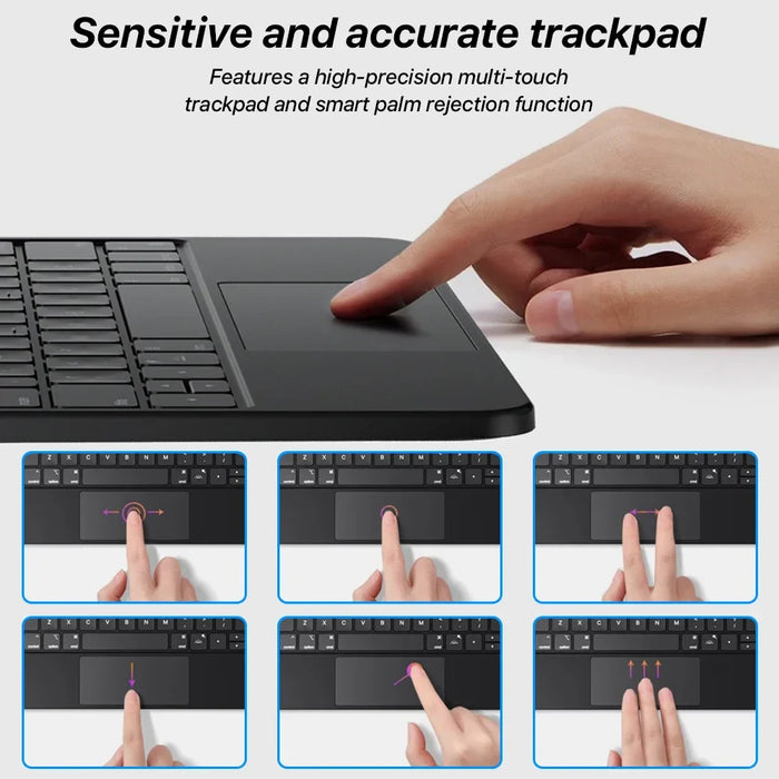 Backlit Touchpad Keyboard For Ipad Pro 11 Air 4 5 10.9 Compatible With Ipad Wireless Bluetooth Case Included