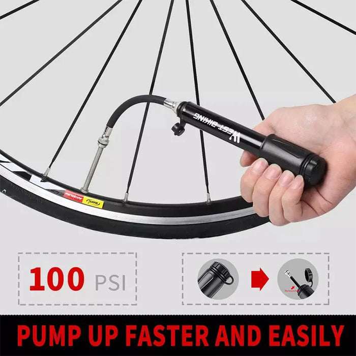 Compact Bike Pump For Mtb & Road Cycling