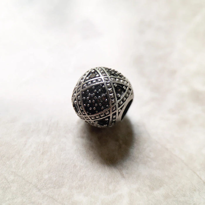 925 Sterling Silver Champagne Cz Beads Charms For Karma Jewelry