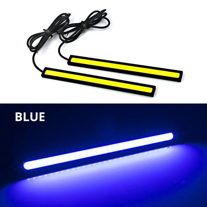 Ultra Thin Led Car Cob Drl Lights Superbright Low Consumption 12V Universal