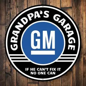 Vintage Gm Garage Sign Car Lovers