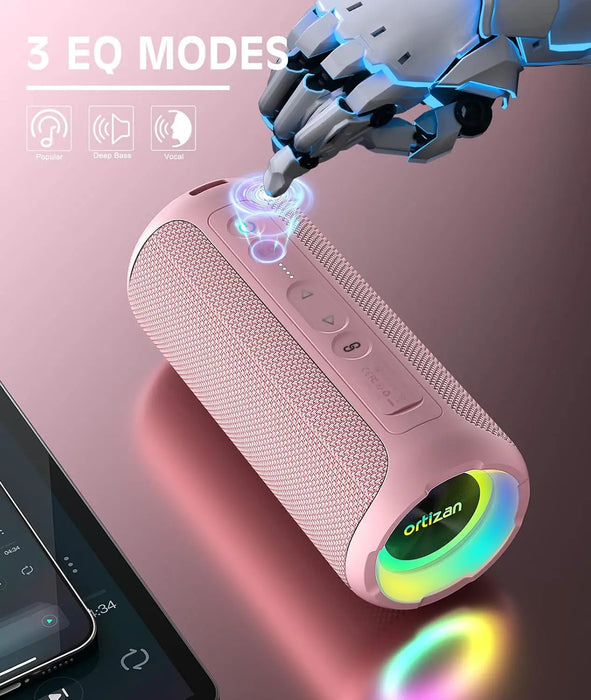Waterproof Bluetooth Speaker With Rgb Lights