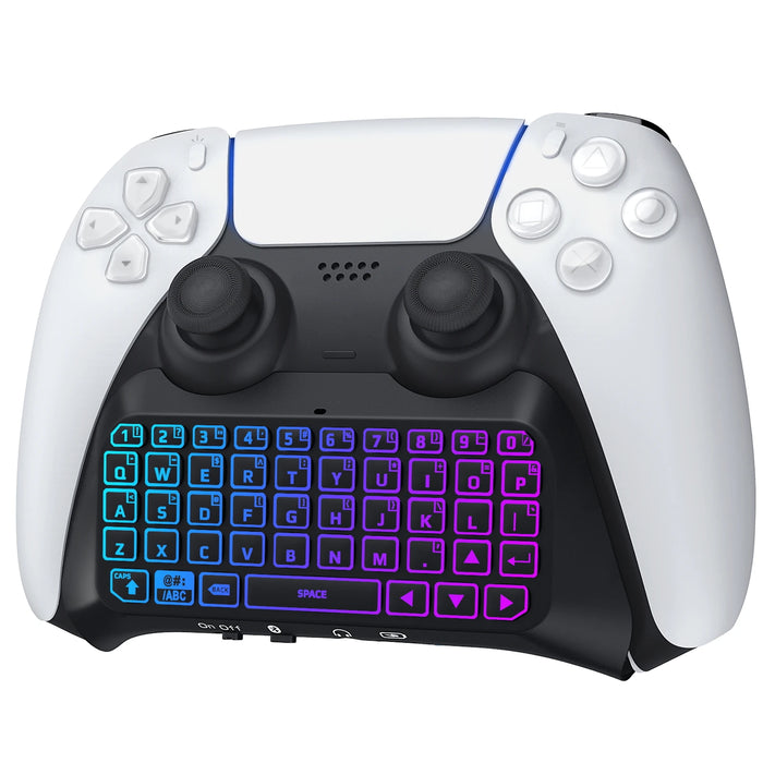 For Playstation 5 Rgb Backlight Keyboard Wireless Mini Gamepad With Upgraded Speaker