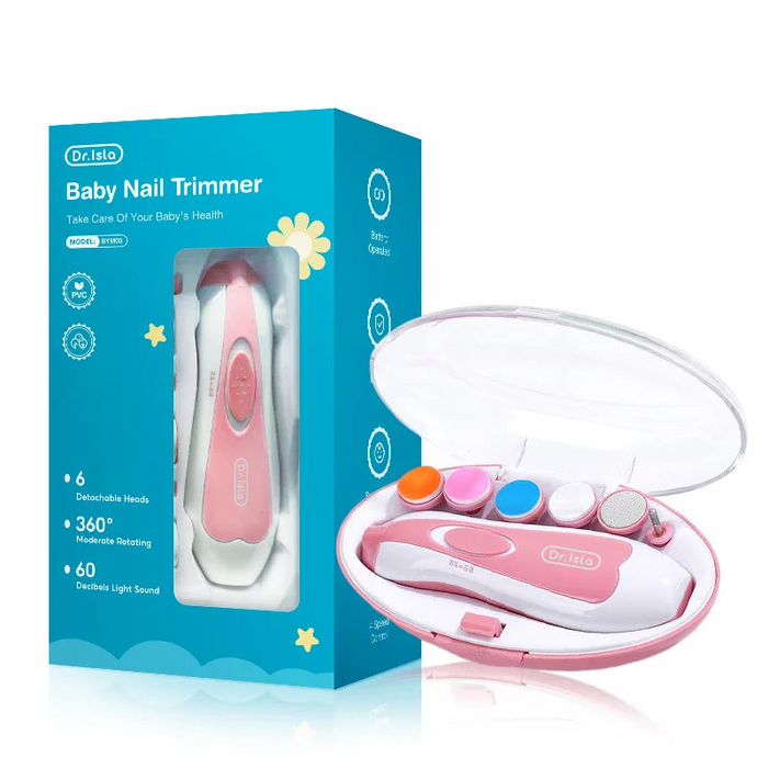 Electric Baby Nail Clipper With Led Light And 4 Speed Adjustment