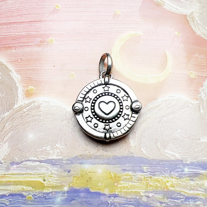 925 Sterling Silver Romantic Pink Heart Pendant Jewelry For Women