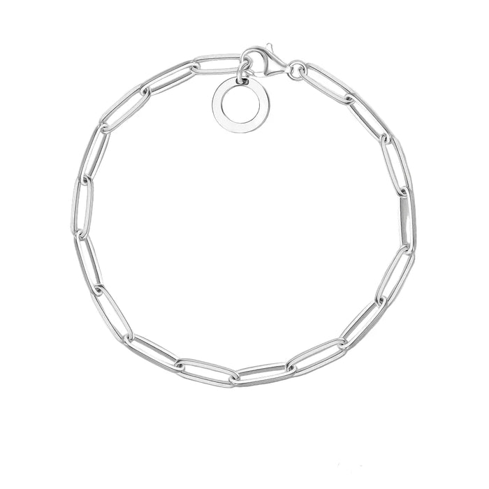 925 Sterling Silver Chain Charm Bracelet For Women & Men