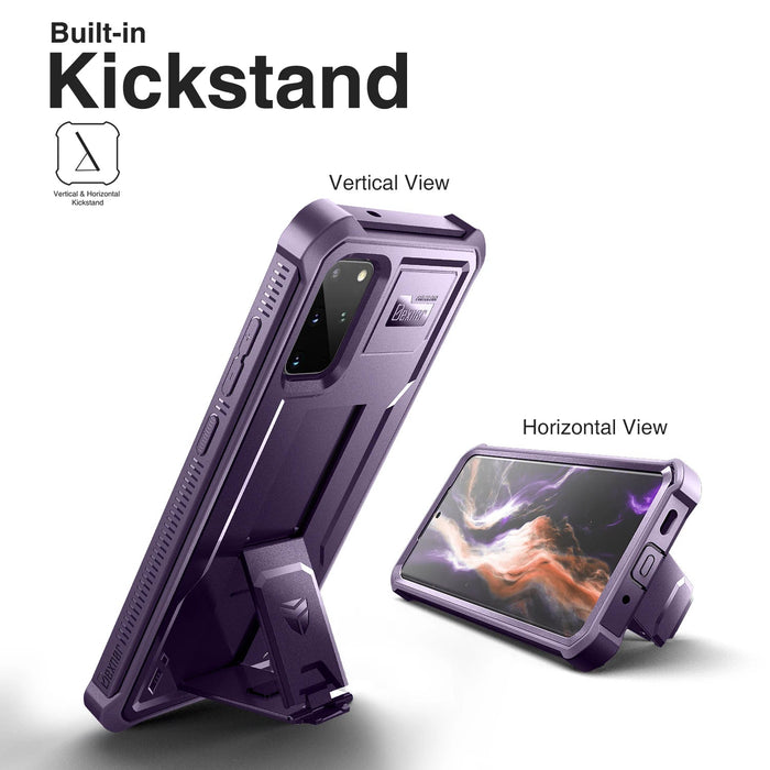 For Samsung Galaxy S20+ 5G 6.2 Inch With Built In Screen Protector Heavy Duty Protection Shockproof Kickstand Case