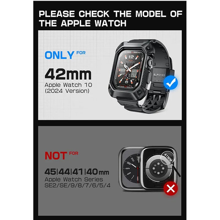 For Apple Watch 10 42Mm Ub Pro Heavy-Duty Scratch Resistant Rugged Case With Adjustable Strap Watch Band