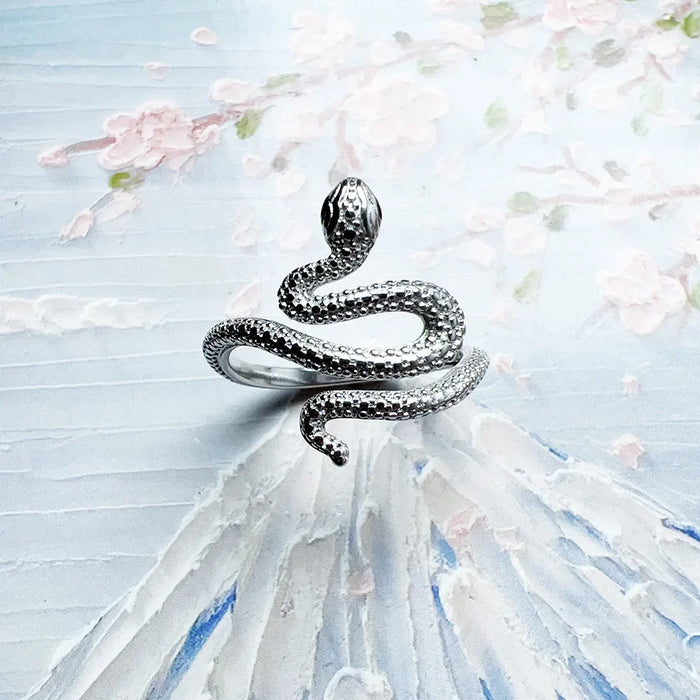925 Sterling Silver Snake Ring Tempting Romance For Women