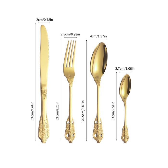 4 / 16 / 24 Piece Premium Stainless Steel Cutlery Set For Home Dining And Hospitality