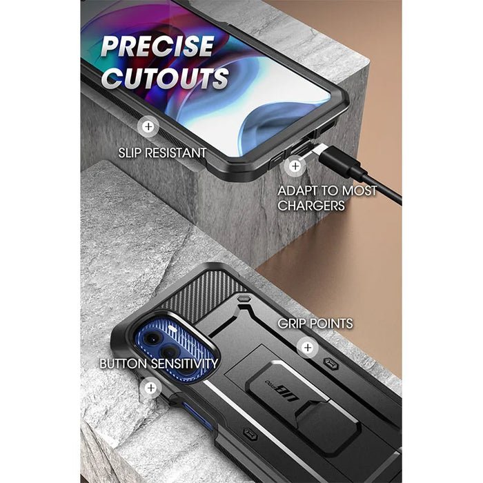 For Moto G Stylus 5G 6.8 Inch 2022 Ub Pro Full-Body Rugged Belt Clip Kickstand Case With Built-In Screen Protector