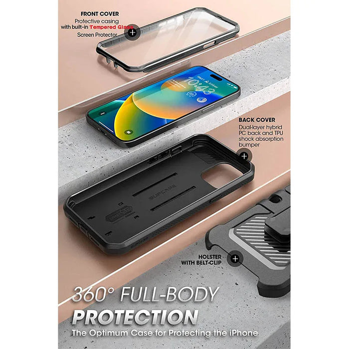 For 6.7 Inch Iphone 14 Pro Max Heavy Duty Rugged Ub Pro Case With Tempered Glass Screen Protector