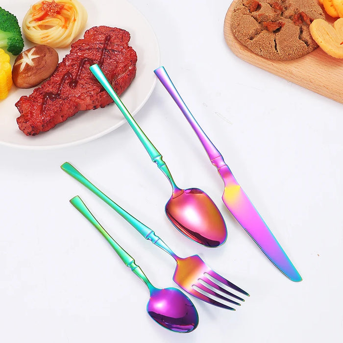 20 Piece Stainless Steel Hotel Tableware Set