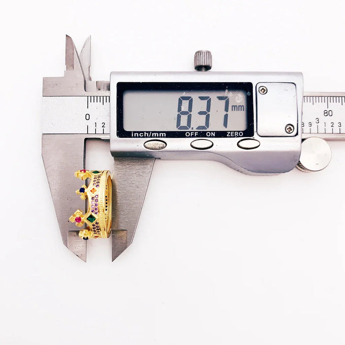 925 Sterling Silver Queen Crown Ring Majestic European Design For Women