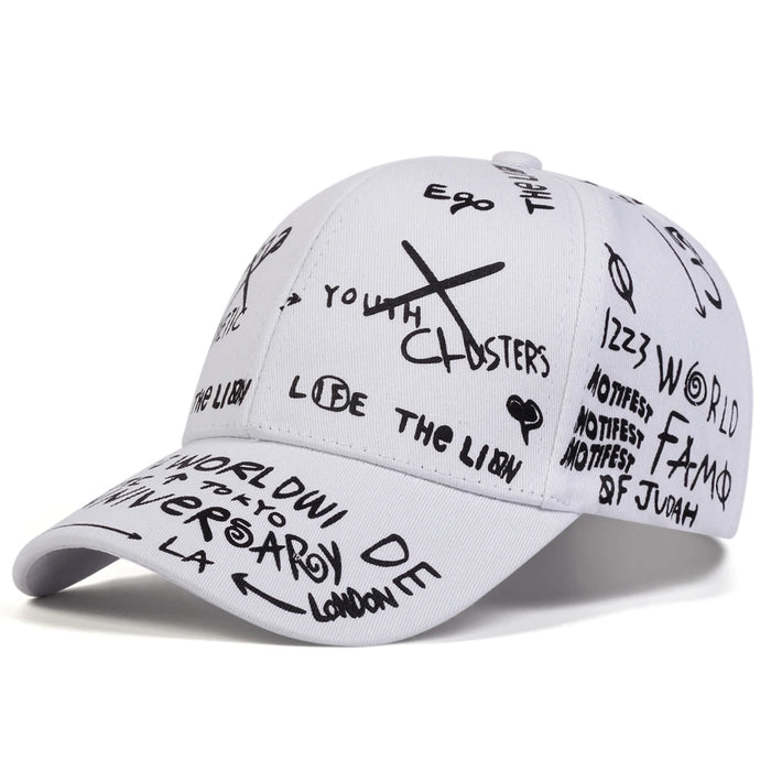 Unisex Xx Graffiti Print Baseball Cap Adjustable Sun Hat