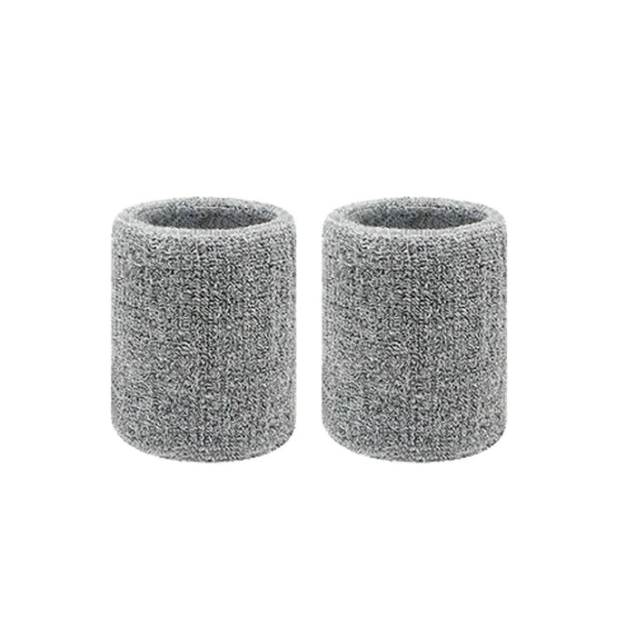 Pair of Sport Wristbands Cotton Sweatband For Tennis Basketball Running Gym