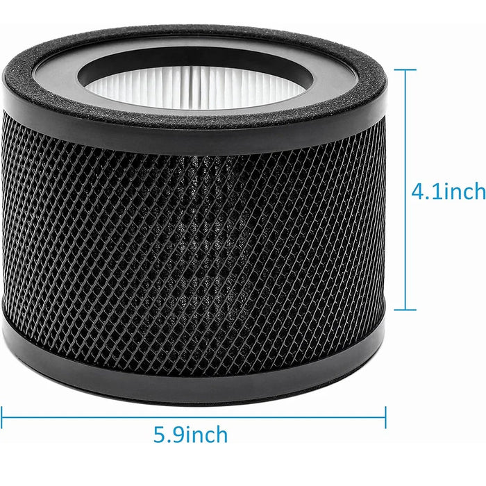 2 Pieces Tt-Ap001 Hepa Filter Compatible With Taotronics Tt-Ap001 Air Purifier H13 True Hepa Filter Activated Carbon Filter