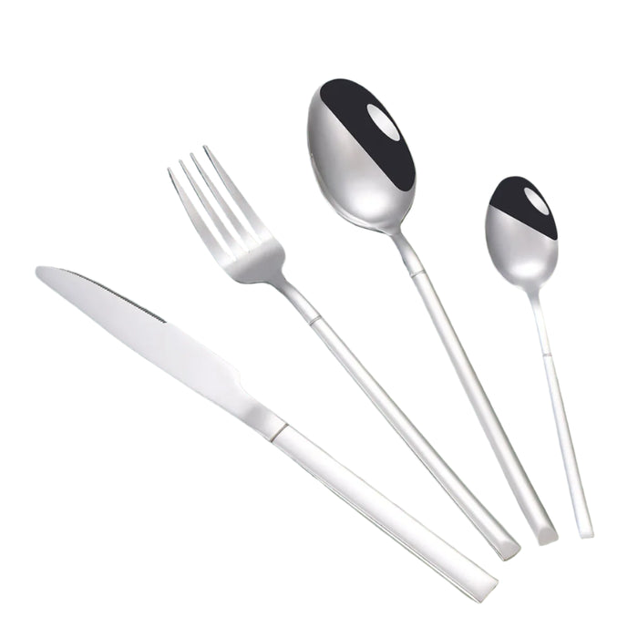 4 Piece Stainless Steel Cutlery Set Steak Knife Dessert Fork Spoon