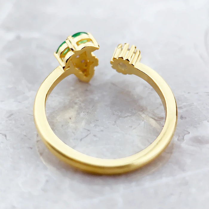 925 Sterling Silver Gold Grape Ring Sweet & Stylish For Women