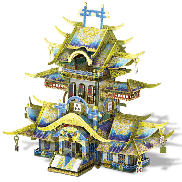 Chinese Ancient Buildings 3D Metal Puzzle Kit For Home Decor