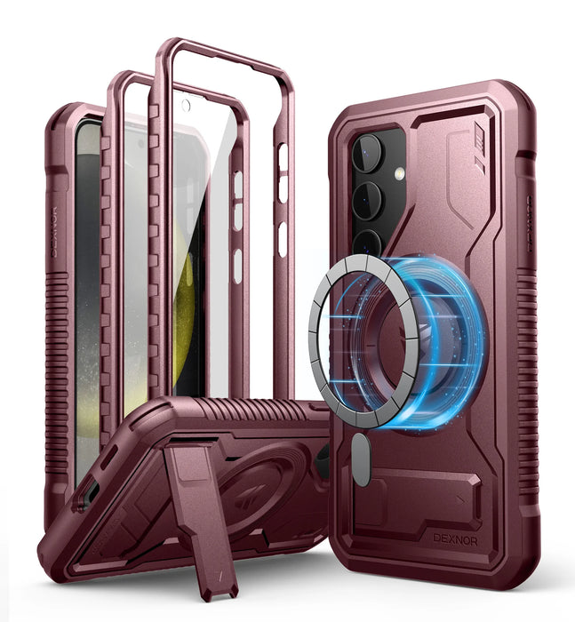 For Samsung Galaxy S24 Holder Magsafe Shockproof Rugged Bumper Case Protective With Built In Screen Protector