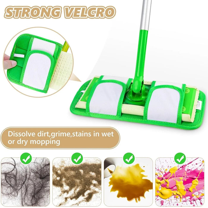 4 Pack Mop Pads Refills Compatible With Swiffer Sweeper Mop Wet Pads Refill Dry Pads Refills Reusable Mop Refill Pads