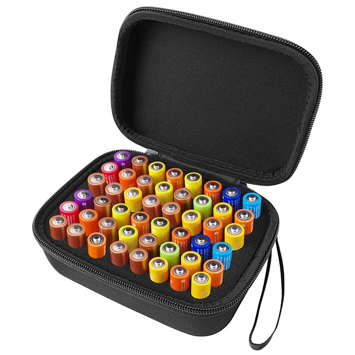 48 Battery Carrying Case Eva Storage Box For Aa Batteries