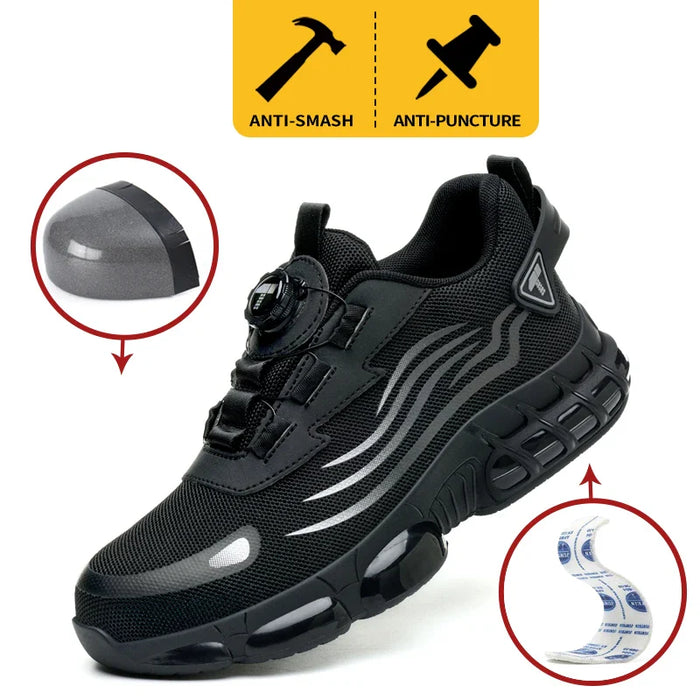 Mens Anti Impact Work Shoes - Fashionable & Safe Tactical Boots