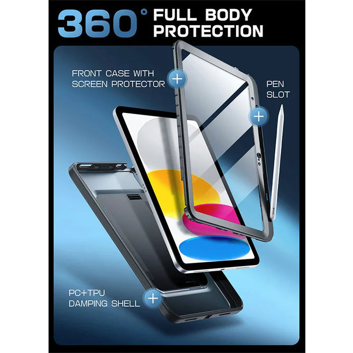 For Ipad 11Th / 10Th Gen 2025 A16 Ub Pro Full-Body Rugged Bumper Protective Case With Screen Protector Pencil Holder