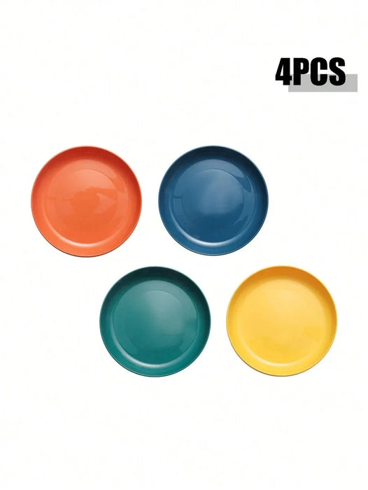 4 / 11 Piece Reusable Plastic Dinner Plates Perfect For Picnics Kitchen Use Microwave & Dishwasher Safe