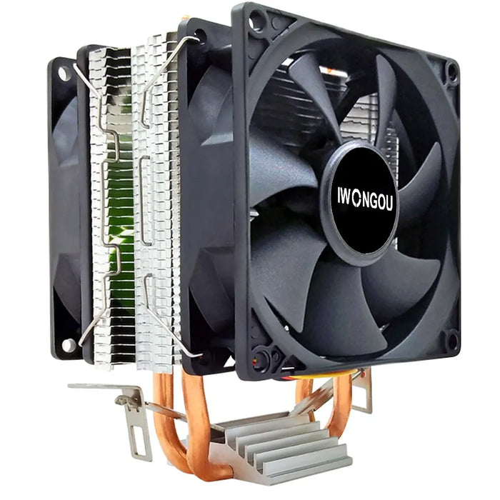 RGB Fan CPU Cooler for Intel/amd 2 Heatpipes
