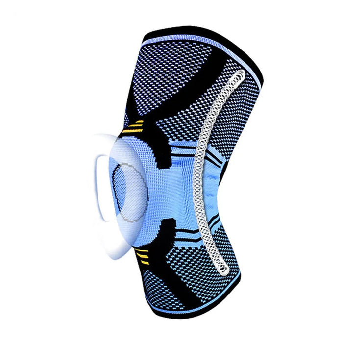 Pair of Silicon Padded Knee Pads For Basketball & Running Meniscus & Patella Support Brace