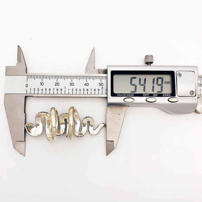 925 Sterling Silver Vintage Black Snake Ring Women