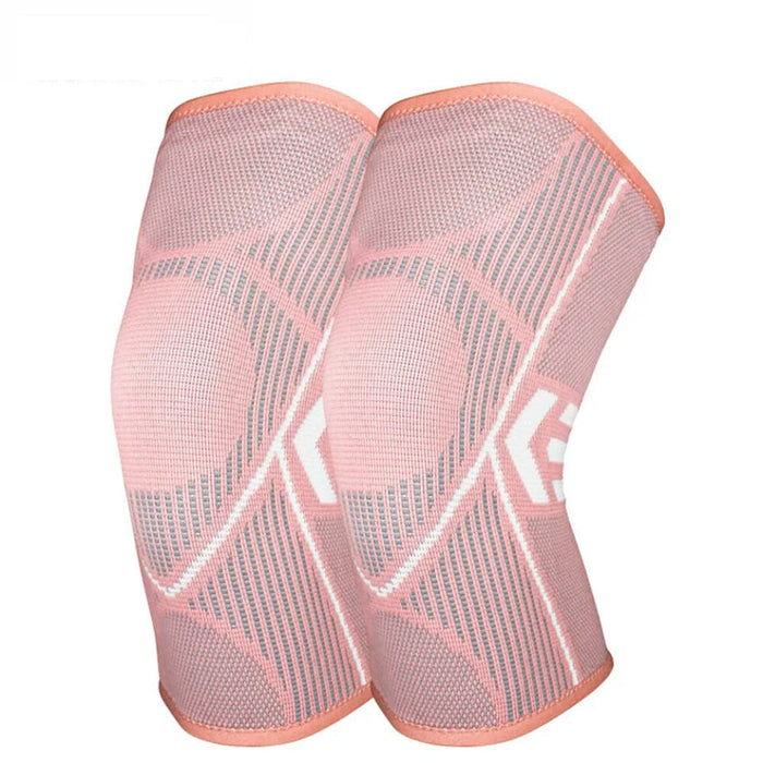 Pair of Breathable Compression Knee Support Sleeve Gym & Sports Protector