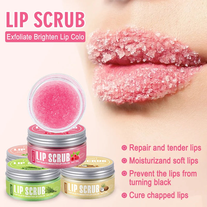 30G Lip Scrub Raspberry Vanilla Coconut Watermelon Exfoliating & Moisturizing