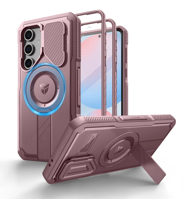 For Samsung Galaxy S24 Fe Magnetic Rugged Shockproof Protective Case With Camera Case & Built-In Screen Protector
