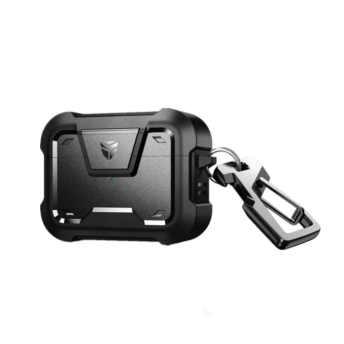For Apple Airpods Pro Full-Body Rugged Protective Case With Secure Lock Keychain Design