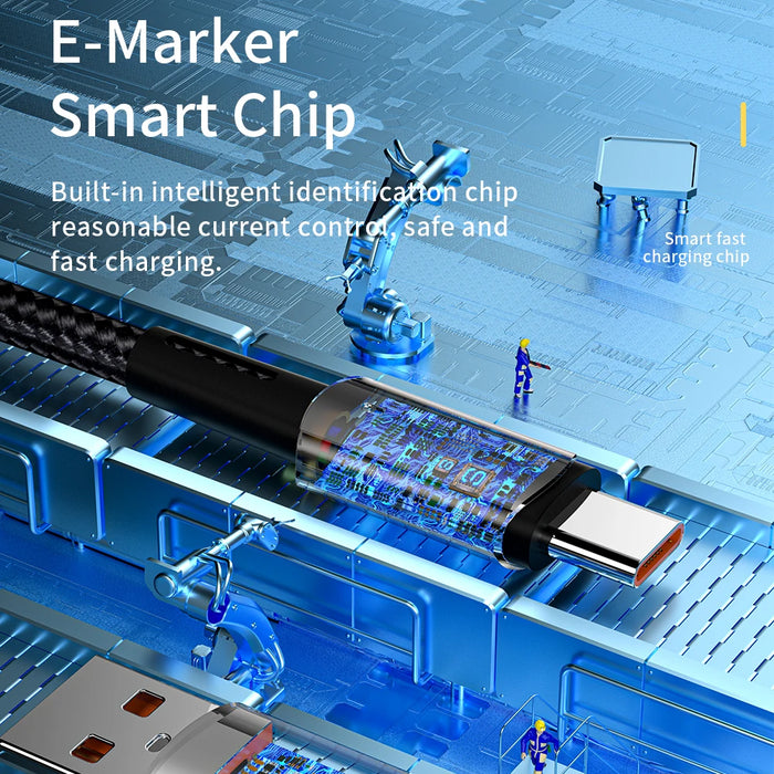 6A Usb Type C Cable Pd 66W Super Flash Charging For Xiaomi 14 13 Redmi Note Oneplus Honor Huawei Mate 40 50 60 P50 P60