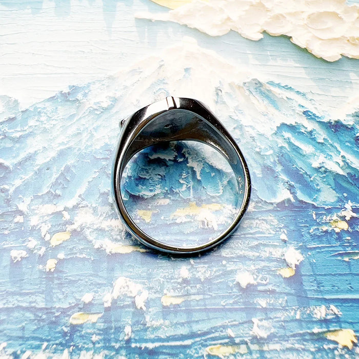 925 Sterling Silver Vintage Cosmic Talisman Signet Ring