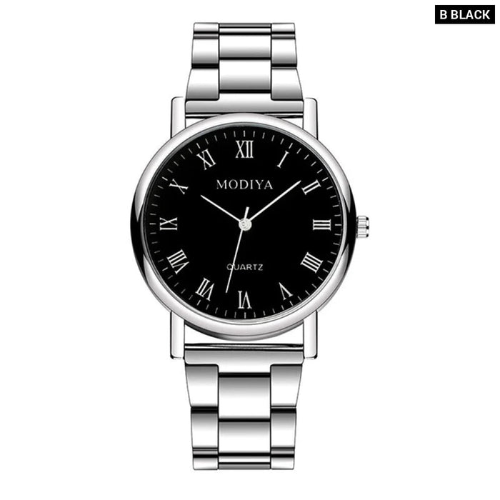 Silver Alloy Mens Casual Quartz Watch
