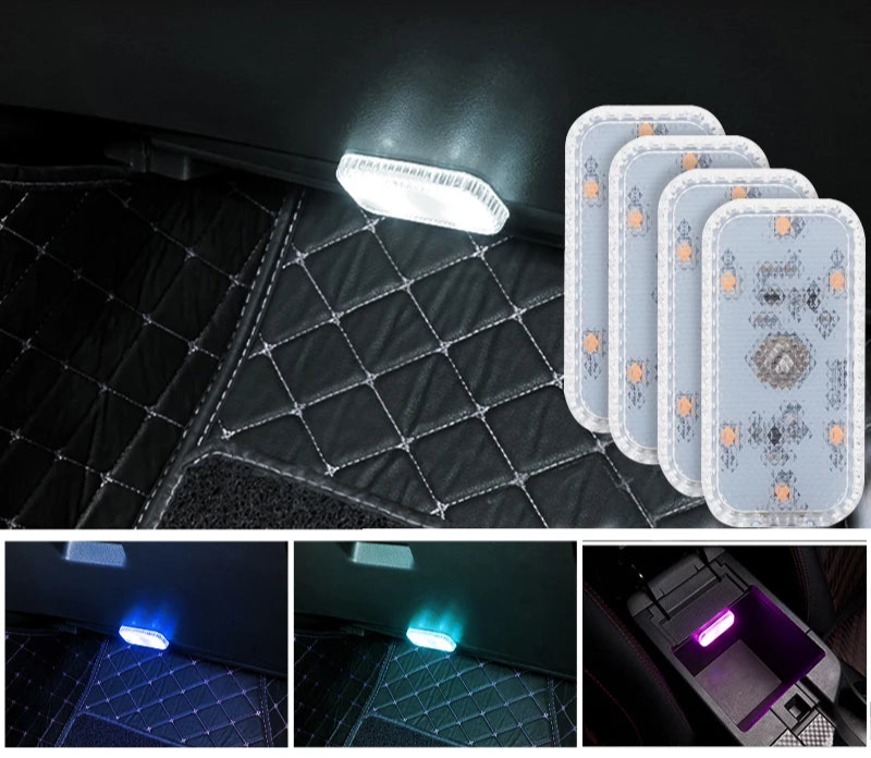 Mini Wireless Car Interior Led Touch Light Usb Charging