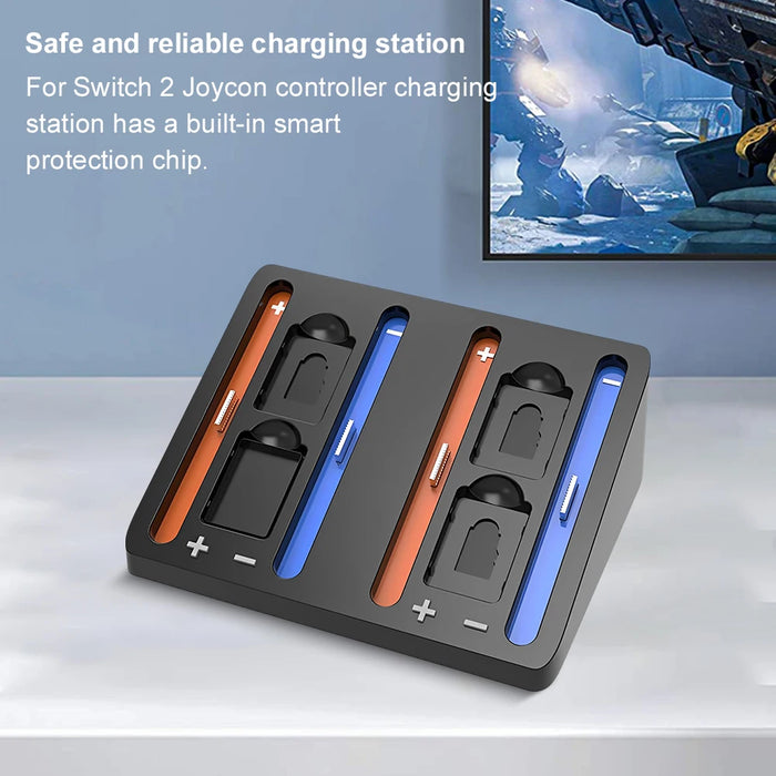 For Switch 2 Joy-Con Charging Dock Station W / Charging Cord Charging Station Charges Up To 4 Controllers For Switch 2 Stand