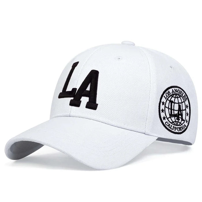 La Letter Embroidery Snapback Baseball Cap Unisex Outdoor Sun Hat