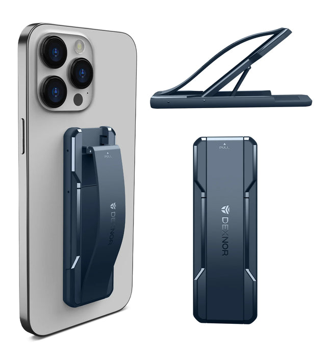 Portable Slim Grip With Telescopic Finger Kickstand 2-In-1 Cell Phone Straps Adhesive Loop Finger Holder