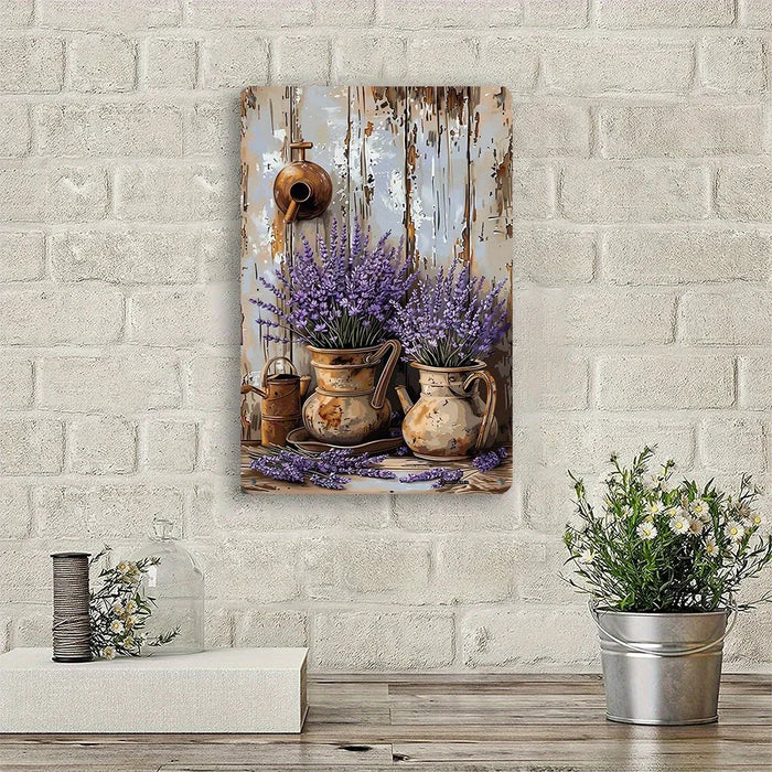 Traditional Retro Lavender Wall Art Indoor / Outdoor Decor